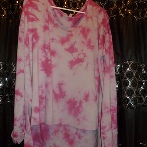 nwot Juicy Couture pink tie dye sweatshirt highlow